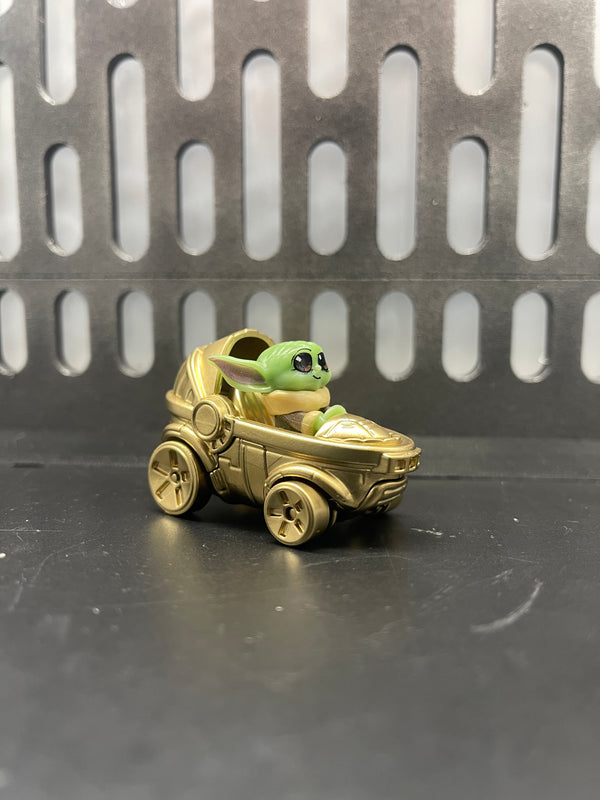 Custom Gold Grogu Race Car - Hot Wheels V1 & V2