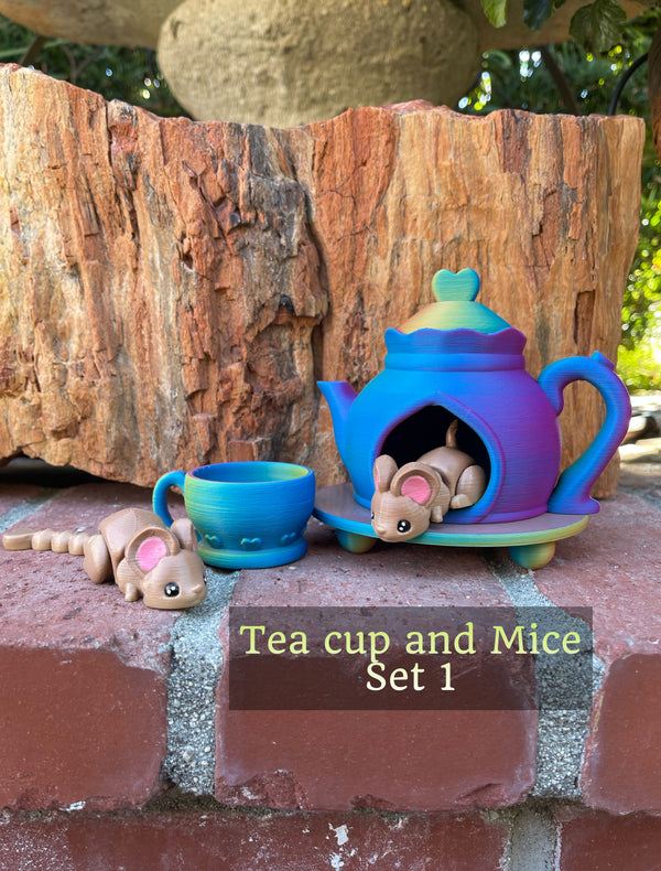 Tea Cup & Mice set