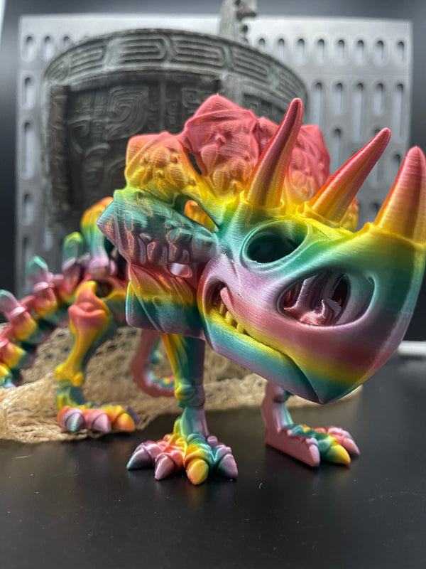 Skeleton Triceratops - Rainbow