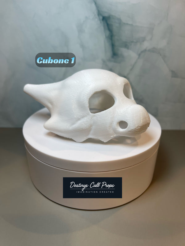 Cubone Helmet for Labubu’s (2 styles- 2 colors white&gold)