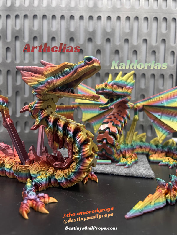 Arthelias (Red)and Kaldorias (Green) - Dragons!